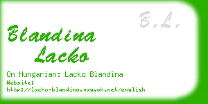 blandina lacko business card